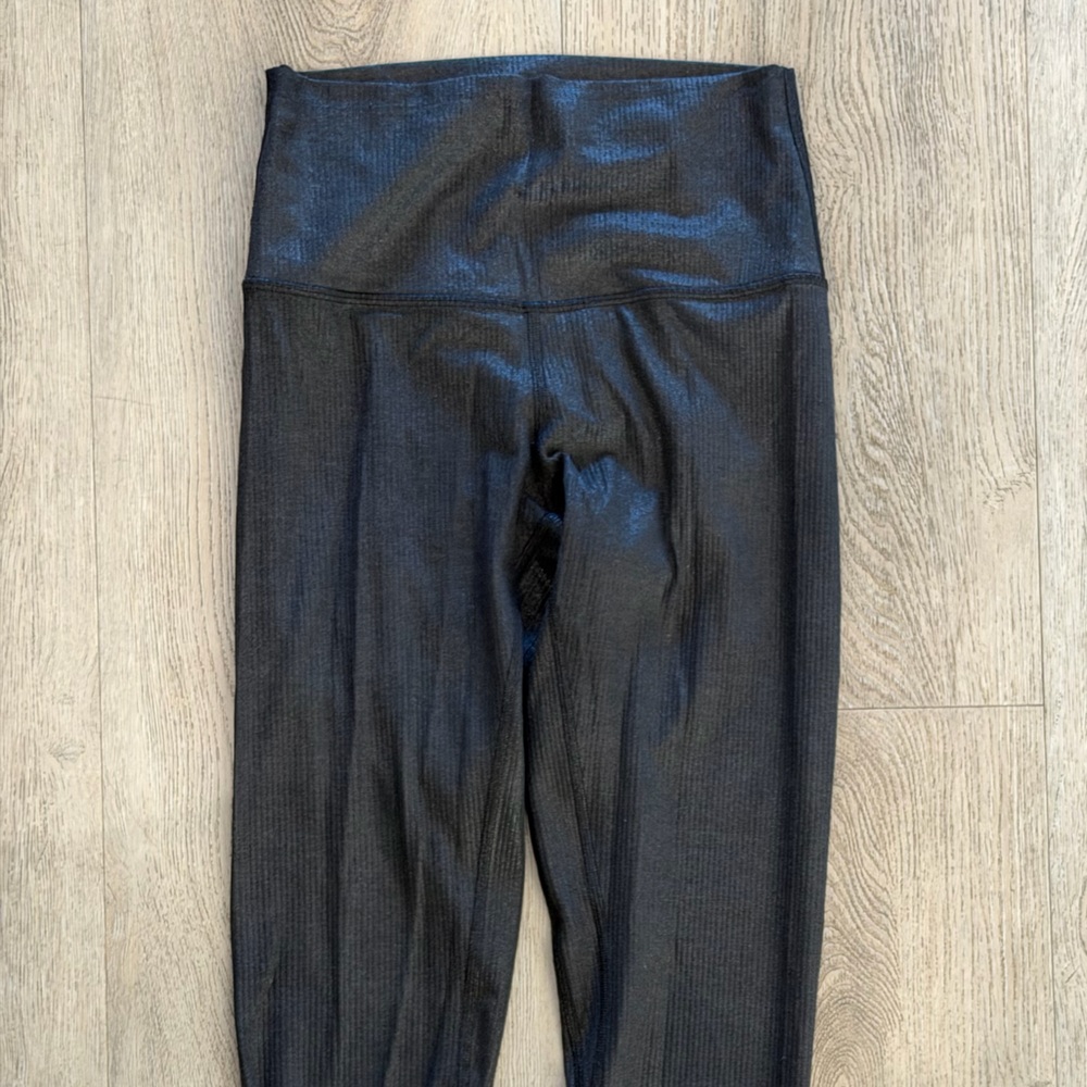 Lululemon Align Ribbed Black Shine Leggings 28”